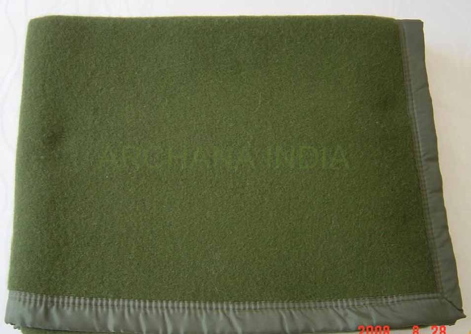 Olive Green Wool Blankets